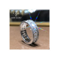 Factory price chic diamond ring women jewelry with CVD CZ Moissanite